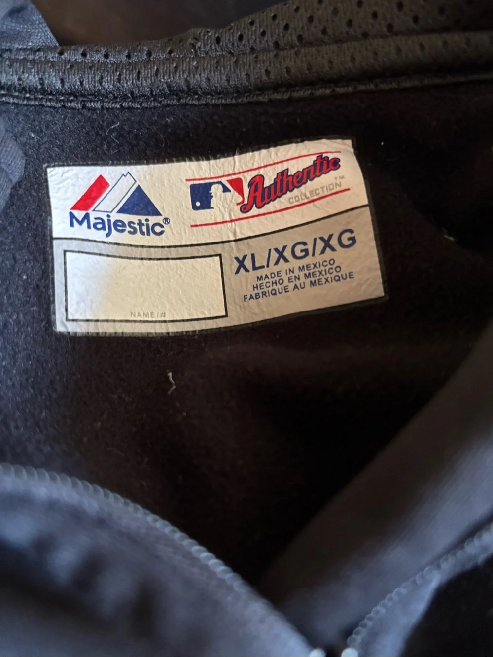 Majestic Black Arizona Baseball Pullover Hoodie with Red Print